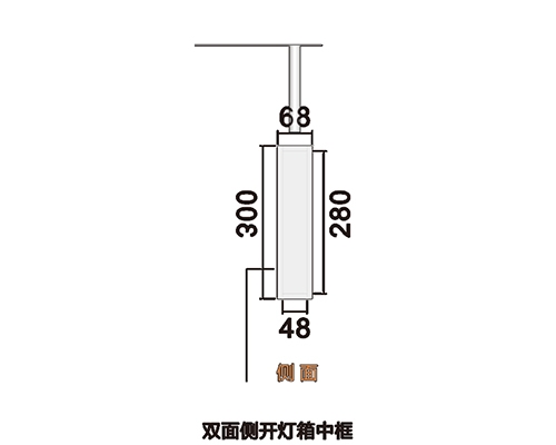 河南双面侧开灯箱中框